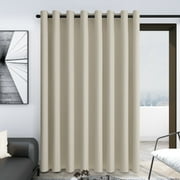 Deconovo Grommet Room Divider Curtains 84 inches Length, Room Darkening Curtains for Office, 100W x 84L inch, Light Beige, 1 Panel