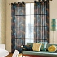 thumbnail image 1 of Deconovo Sheer Curtains Tropical Leaves Curtains, Grommet Curtains 2 Panels Set, Room Darkening Curtains for Bedroom, 52W x 84L inch, Sheer-Black, 1 of 8