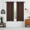 thumbnail image 1 of Deconovo Short Blackout Curtains for Kitchen Windows Pack of 2, Grommet Thermal Insulated Curtain Panels, Chocolate, 42"x45", 1 of 12