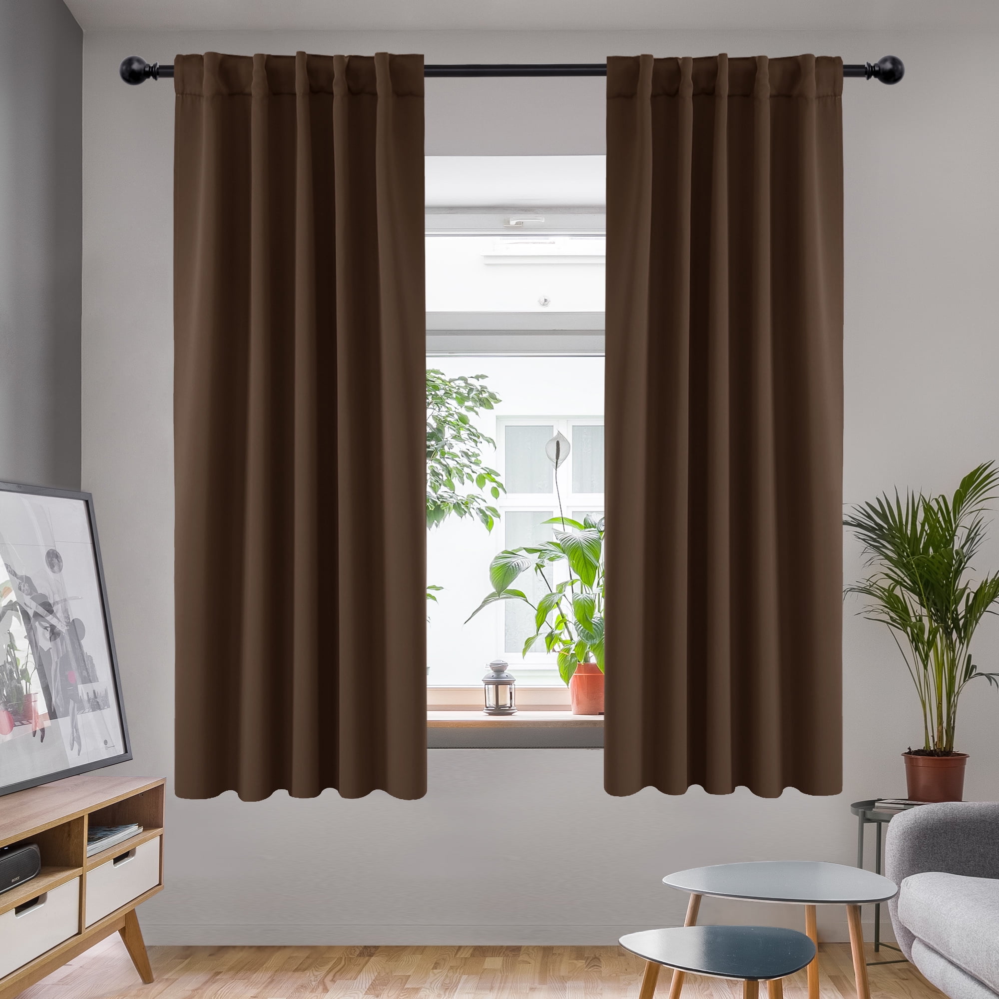 Deconovo Short Blackout Curtains For Small Windows Light Cancelling Deconovo short blackout curtains for small windows light cancelling