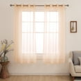 thumbnail image 1 of Deconovo Short Sheer Curtains Grommet Voile Drape Tier Curtains for Kitchen Window Peach Pink 2 Panels 52x54 inch, 1 of 6