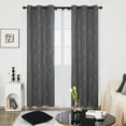 thumbnail image 1 of Deconovo Silver Printed Blackout Curtains - 2 Panels, Wave Dots Pattern, Grommet Top, 42"x108", Thermal Insulated Drapes for Bedroom & Living Room, Gray, 1 of 8