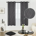 thumbnail image 1 of Deconovo Silver Printed Blackout Curtains - 2 Panels, Wave Dots Pattern, Grommet Top, 42"x63", Thermal Insulated Drapes for Bedroom & Living Room, Dark Gray, 1 of 10