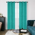 thumbnail image 1 of Deconovo Silver Printed Blackout Curtains - 2 Panels, Wave Dots Pattern, Grommet Top, 42"x95", Thermal Insulated Drapes for Bedroom & Living Room, Turquoise, 1 of 8