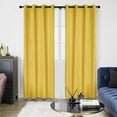 thumbnail image 1 of Deconovo Silver Printed Blackout Curtains - 2 Panels, Wave Dots Pattern, Grommet Top, 52"x108", Thermal Insulated Drapes for Bedroom & Living Room, Mellow Yellow, 1 of 7