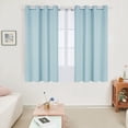 thumbnail image 1 of Deconovo Silver Printed Blackout Curtains - 2 Panels, Wave Dots Pattern, Grommet Top, 52"x54", Thermal Insulated Drapes for Bedroom & Living Room, Sky Blue, 1 of 8