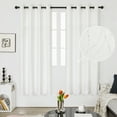 thumbnail image 1 of Deconovo Silver Printed Blackout Curtains - 2 Panels, Wave Dots Pattern, Grommet Top, 52"x72", Thermal Insulated Drapes for Bedroom & Living Room, Pure White, 1 of 9