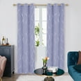 thumbnail image 1 of Deconovo Silver Wave Foil Print Blackout Curtains Grommet Light Blocking Room Darkening Curtain Noise Reducing WindoWDraperies 42Wx 84L inch Set of 2 Panels Light Purple, 1 of 6