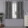 thumbnail image 1 of Deconovo Silver Wave Printed Thermal Insulated Blackout Curtains Room Darkening Curtain for Bedroom, 42W x 45L inch, 2 Panels, Light Grey, 1 of 6