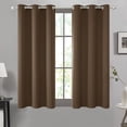 thumbnail image 1 of ZOPZO Noise Reducing Blackout Curtain, Room Darkening , Brown, 42W x 63L Inch, Energy Saving, Single Panel Window Curtain, 1 of 9