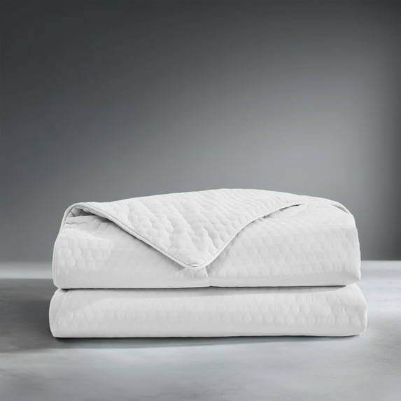 Deconovo Cooling Comforter, Double-Sided Breathable Summer Blanket for Hot Sleepers, Soft & Lightweight, 79x87 inch, White