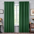 thumbnail image 1 of Deconovo Solid Back Tab and Rod Pocket Curtains Thermal Insulated Blackout Window Curtains for Living Room 52x84 inch Dark Forest 2 Panels, 1 of 8