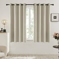 thumbnail image 1 of Deconovo Solid Blackout Curtains Pack of 2, Grommet Traditional Design, 52" x 45", Beige, 1 of 7