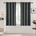 thumbnail image 1 of Deconovo Solid Blackout Curtains Pack of 2, Grommet Traditional Design, 52" x 45", Gray, 1 of 7