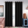 thumbnail image 1 of Deconovo Solid Blackout Window Curtains - Decorative Thermal Insulated Curtains and Drapes for Patio Door (52x108 inch, Black, Set of 2 Panels), 1 of 7