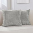 thumbnail image 1 of Deconovo Solid Soft Pillowcases Light Gray Throw Pillow Covers Decorative Cushion Covers for Couch 22 x 22 inch Light Gray Set of 2, 1 of 6