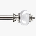 thumbnail image 1 of Deconovo Decorative Curtain Rod with Clear Acrylic Finial, Silver, 30-48 Inch, Stainless Steel Adjustable Window Treatment Rod, 1 of 9