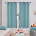 thumbnail image 1 of Deconovo Room Darkening Curtains Pack of 2, Energy Saving, Sky Blue, 52W x 72L Inch, Noise Reducing Thermal Insulated Drapes for Living Room, 1 of 5