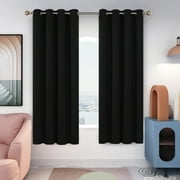 Deconovo Teal Short Blackout Curtains for Kitchen - Grommet Thermal Insulated Room Darkening Small Window Curtains (52 x 45 inch, Teal, Set of 2 Panels)