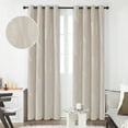 thumbnail image 1 of Deconovo Thermal Insulated Blackout Curtains, Room Darkening Grommet Window Drapes, Silver Wave Foil Printed (52 x 84 inch, Light Beige, 2 Panels), 1 of 9