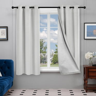 Deconovo Thermal Insulated Blackout Curtains, Silver Gray, 42 x 45 Inch, 2 Panels
