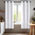 thumbnail image 1 of Deconovo Thermal Insulated Room Darkening Window Curtains for Kitchen (Light Grayish White, 42"x45", 2 Panels), 1 of 10