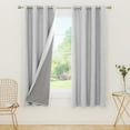 thumbnail image 1 of Deconovo Thermal Insulated Blackout Curtains 63 inch Length Set of 2, Grommet 100% Light Blocking Linen Curtains for Bedroom (Light Gray, 52 x 63 inch, 2 Panels), 1 of 9
