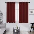 thumbnail image 1 of Deconovo Thermal Insulated Grommet Blackout Curtains, 2 Solid Curtain Panels, 52"x54", Red, 1 of 7