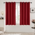 thumbnail image 1 of Deconovo Thermal Insulated Grommet Blackout Curtains, 2 Solid Curtain Panels, 52"x54", Red, 1 of 7