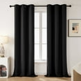 thumbnail image 1 of Deconovo Thermal Insulated Black Out Window Curtains for Bedroom (Black, 42"x84", Pack of 2 Panels), 1 of 12