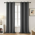 thumbnail image 1 of Deconovo Thermal Insulated Noise Reducing Solid Blackout Curtains for Living Room (Dark Gray, 42"x84", 2 Panels), 1 of 14