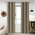 thumbnail image 1 of Deconovo Thermal Insulated Solid Blackout Window Curtains for Living Room (Khaki, 42"x84", 2 Panels), 1 of 11