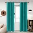 thumbnail image 1 of Deconovo Thermal Insulated Solid Blackout Window Curtains for Living Room (Turquoise, 42" x 84", 2 Panels), 1 of 10