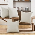 thumbnail image 1 of Deconovo Throw Pillow Covers, Pack of 4 Decorative Faux Linen Toss Cushion Covers for Sofa Car, 22x22 Light Flax (Covers Only), 1 of 8