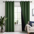 thumbnail image 1 of Deconovo Total Blackout Curtains for Living Room, Thermal Insulated, 2 Panels, 52"x45", Green, 1 of 9