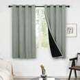 thumbnail image 1 of ZOPZO 100% Blackout Curtains, Energy Saving, Light Gray, 52W x 45L Inch, Thermal Insulated Noise Reducing Window Drapes for Living Room, 2 Panels, 1 of 7