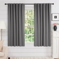 thumbnail image 1 of Deconovo Light Gray Blackout Curtains for Living Room, 52x54 inch, Solid Back Tab Curtains, 2 Panels, 1 of 9