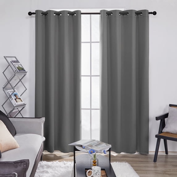 ZOPZO Blackout Curtains Set of 2, Thermal Insulated, Light Gray, 52W x 84L Inch, Noise Reducing Energy Saving Window Drapes for Bedroom