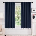 thumbnail image 1 of Deconovo Blackout Curtains Set of 2 for Living Room, Dark Gray, 52"x63", Solid Back Tab Curtains, 1 of 9