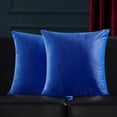 thumbnail image 1 of Deconovo Pack of 2 Velvet Cushion Covers, Blue, 16 x 16 Inch, Cozy Decorative Pillowcases for Sofa Couch Bench, 1 of 8