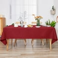 thumbnail image 1 of Deconovo Square Tablecloth, Waterproof Solid Color Table Cover with Rolled Sides for Dining Room and Party Decor, 54"x54", Dark Red, 1 of 8