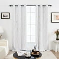 thumbnail image 1 of Deconovo White Blackout Curtains with Gold Foil Lines, 2 Panels, 42x72 inch for Living Room, 1 of 6