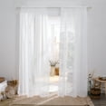 thumbnail image 1 of Deconovo White Sheer Curtains 84 inch Length Rod Pocket Voile Drape Curtains for Bedroom 52x84 inch 2 Panels, 1 of 7
