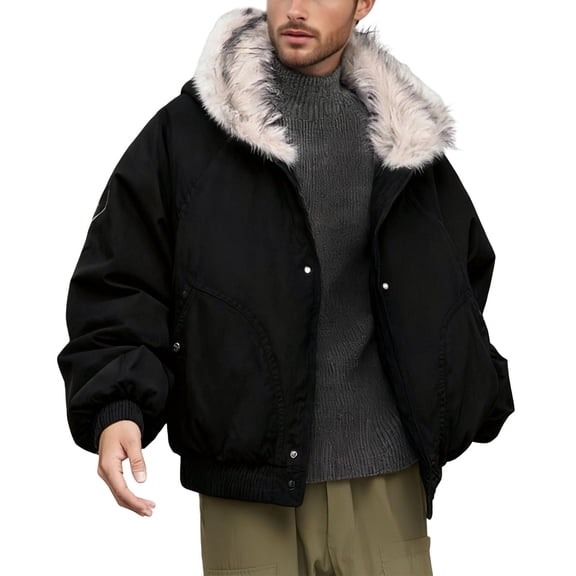 Deconstruct Loose Thickened Collar Winter Coat For Warmth And Style