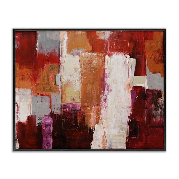 Deconstructed City Abstract Black Framed Giclee Art, design by Design Fabrikken