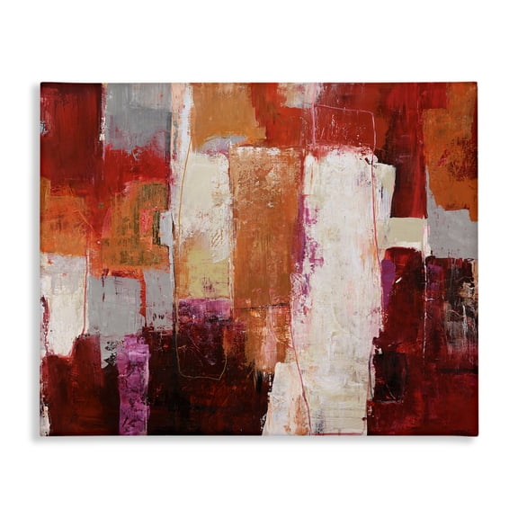Deconstructed City Abstract Canvas Wall Art, design by Design Fabrikken