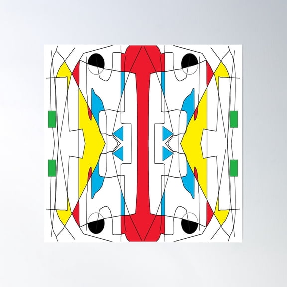 Deconstructing Cesar Manrique – A Conceptual Homage - ( Part 2 ) - Approaching Infinity. Poster Wall Art, Modern Wall Decor For Living Room Bedroom, 24x24 UNFRAMED