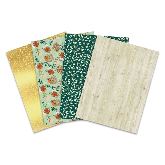 Decopatch Mix & Patch Paper Assortment - Set of 4, Natural, 30 cm x 40 cm