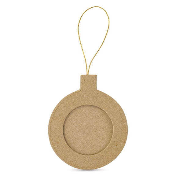 Decopatch Paper Mache Ornament - Round Christmas Ball Frame