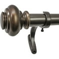 thumbnail image 1 of Decopolitan 1" Brown Ball Adjustable Single Curtain Rod Set, 18"-36", 1 of 7
